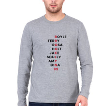 Load image into Gallery viewer, Brooklyn Nine-Nine Full Sleeves T-Shirt for Men-S(38 Inches)-Grey Melange-Ektarfa.online
