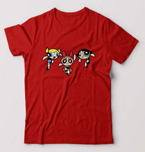 Load image into Gallery viewer, Powerpuff Girls T-Shirt for Men-S(38 Inches)-Red-Ektarfa.online
