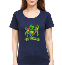 Load image into Gallery viewer, Ninja Turtles TMNT T-Shirt for Women-Navy Blue-Ektarfa.online
