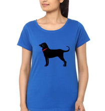 Load image into Gallery viewer, Black Dog T-Shirt for Women-Royal Blue-Ektarfa.online
