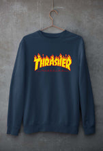 Load image into Gallery viewer, Thrasher Unisex Sweatshirt for Men/Women-S(40 Inches)-Navy Blue-Ektarfa.online
