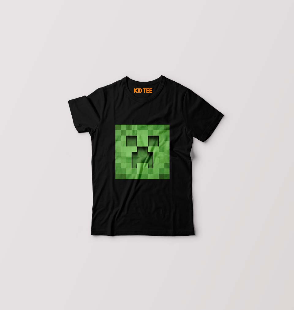 Minecraft Kids T-Shirt for Boy/Girl-Black-Ektarfa.online