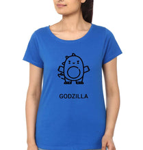 Load image into Gallery viewer, Godzilla T-Shirt for Women-XS(32 Inches)-Royal Blue-Ektarfa.online
