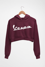 Load image into Gallery viewer, Vespa Crop HOODIE FOR WOMEN-Maroon-Ektarfa.online
