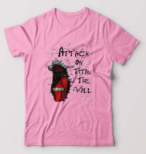 Attack on Titan T-Shirt for Men-Light Baby Pink-Ektarfa.online