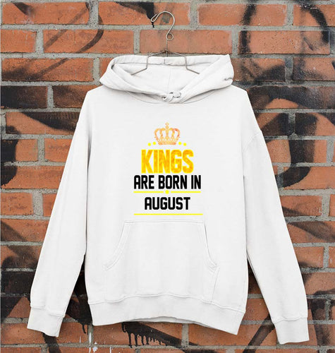 Kings Are Born In August Unisex Hoodie for Men/Women-White-Ektarfa.online