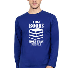 Load image into Gallery viewer, Like Books Full Sleeves T-Shirt for Men-Royal Blue-Ektarfa.online
