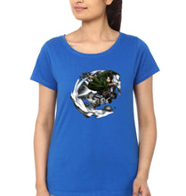 Load image into Gallery viewer, Attack on Titan T-Shirt for Women-Royal Blue-Ektarfa.online
