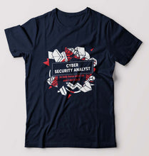 Load image into Gallery viewer, Cyber Security T-Shirt for Men-Navy Blue-Ektarfa.online
