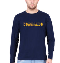Load image into Gallery viewer, Commando Full Sleeves T-Shirt for Men-Navy Blue-Ektarfa.online
