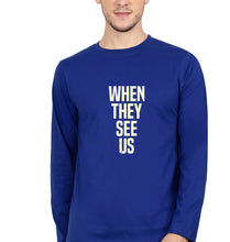 Load image into Gallery viewer, When They See Us Full Sleeves T-Shirt for Men-Royal blue-Ektarfa.online

