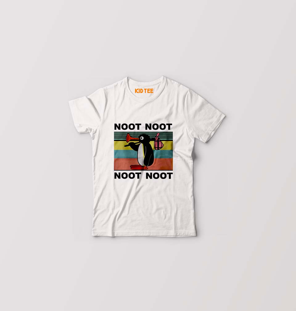 Pingu Kids T-Shirt for Boy/Girl-White-Ektarfa.online