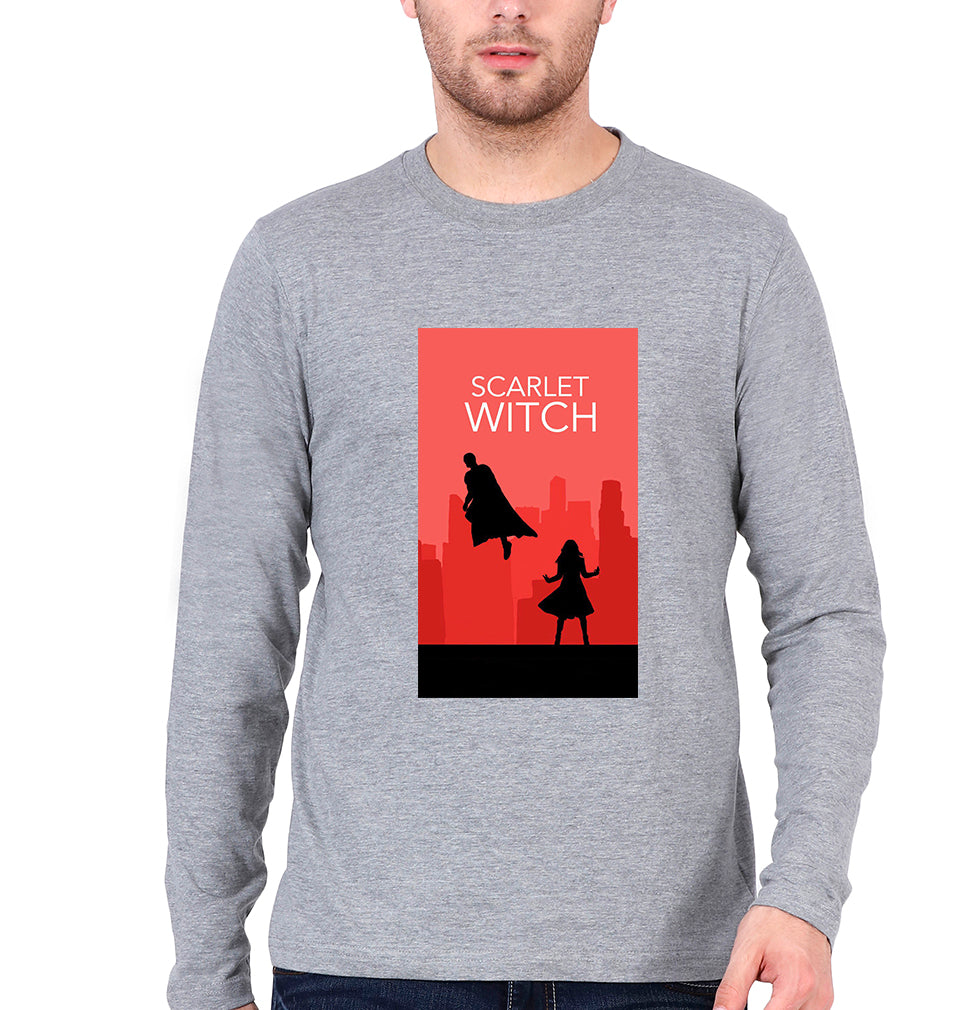 Scarlet Witch Wanda Full Sleeves T-Shirt for Men-Grey Melange-Ektarfa.online