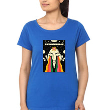Load image into Gallery viewer, Psychedelic T-Shirt for Women-XS(32 Inches)-Royal Blue-Ektarfa.online
