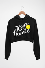 Load image into Gallery viewer, Tour de France Crop HOODIE FOR WOMEN-Black-Ektarfa.online
