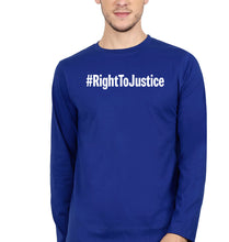 Load image into Gallery viewer, Right to Justice Full Sleeves T-Shirt for Men-Royal Blue-Ektarfa.online
