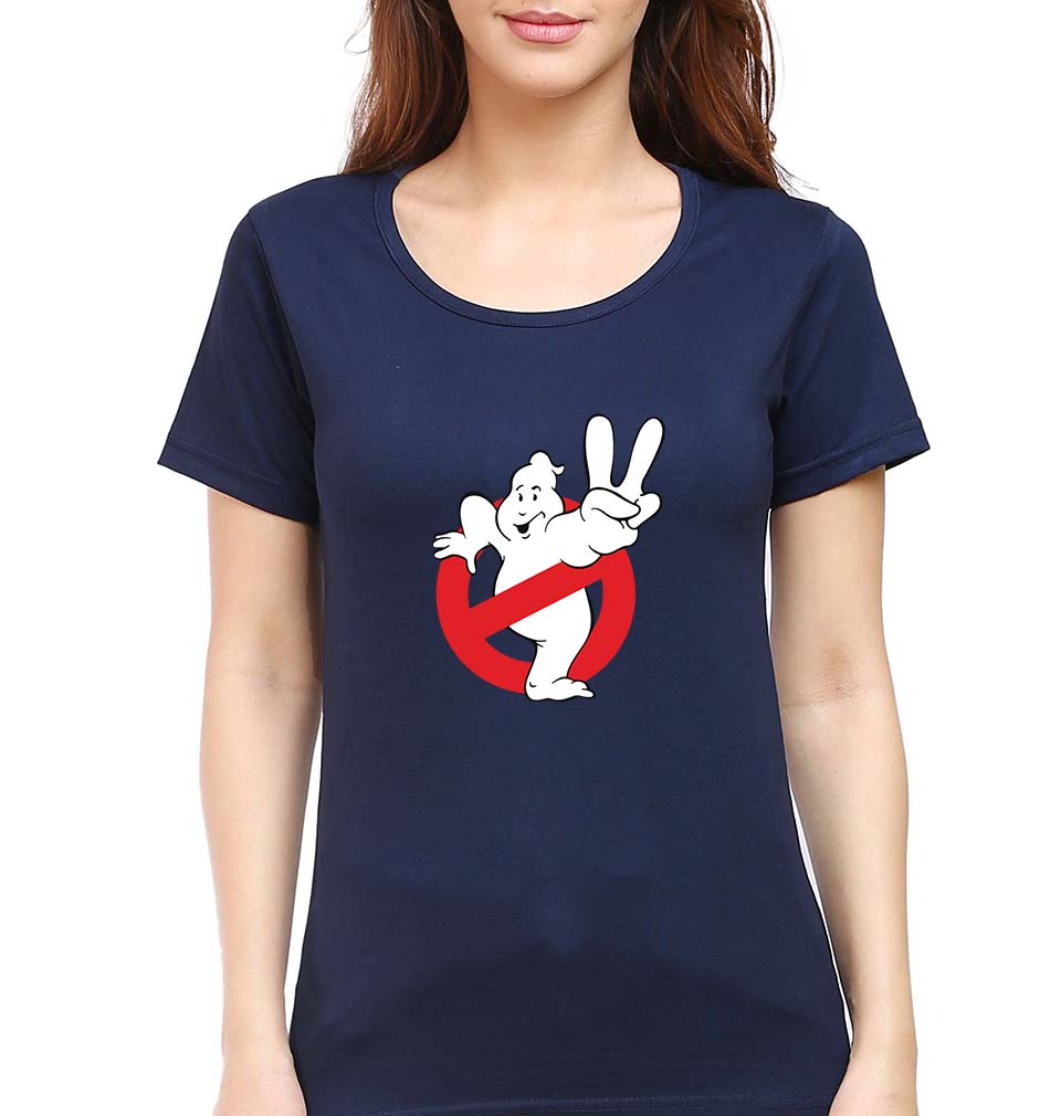 Ghostbusters T-Shirt for Women-Navy Blue-Ektarfa.online