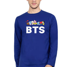 Load image into Gallery viewer, BTS Full Sleeves T-Shirt for Men-Royal Blue-Ektarfa.online
