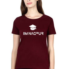 Load image into Gallery viewer, IIM Nagpur T-Shirt for Women-XS(32 Inches)-Maroon-Ektarfa.online
