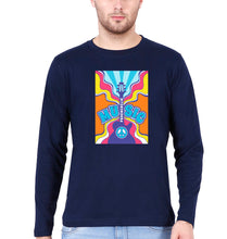 Load image into Gallery viewer, Psychedelic Full Sleeves T-Shirt for Men-Navy Blue-Ektarfa.online
