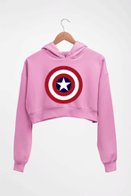 Load image into Gallery viewer, Captain America Crop HOODIE FOR WOMEN-Light Baby Pink-Ektarfa.online
