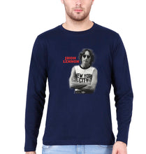 Load image into Gallery viewer, John Lennon Full Sleeves T-Shirt for Men-Navy Blue-Ektarfa.online

