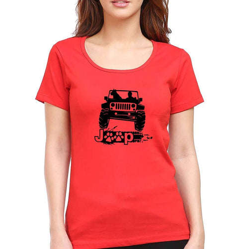 Jeep T-Shirt for Women-Red-Ektarfa.online