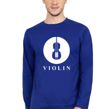Load image into Gallery viewer, Violin Full Sleeves T-Shirt for Men-Royal blue-Ektarfa.online

