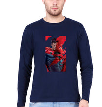 Load image into Gallery viewer, Superman Superhero Dad Full Sleeves T-Shirt for Men-Navy Blue-Ektarfa.online

