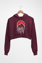 Load image into Gallery viewer, Twin Peaks Crop HOODIE FOR WOMEN-Maroon-Ektarfa.online
