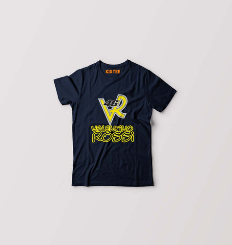 Valentino Rossi(VR 46) Kids T-Shirt for Boy/Girl-Navy Blue-Ektarfa.online