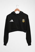 Load image into Gallery viewer, Argentina Football Crop HOODIE FOR WOMEN

