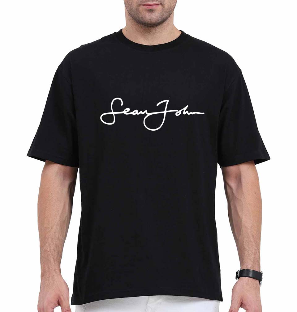 Sean John Oversized T-Shirt for Men-Black-Ektarfa.online