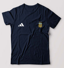 Load image into Gallery viewer, Argentina Football T-Shirt for Men-S(38 Inches)-Navy Blue-Ektarfa.online
