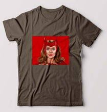 Load image into Gallery viewer, Scarlet Witch Wanda T-Shirt for Men-Olive Green-Ektarfa.online
