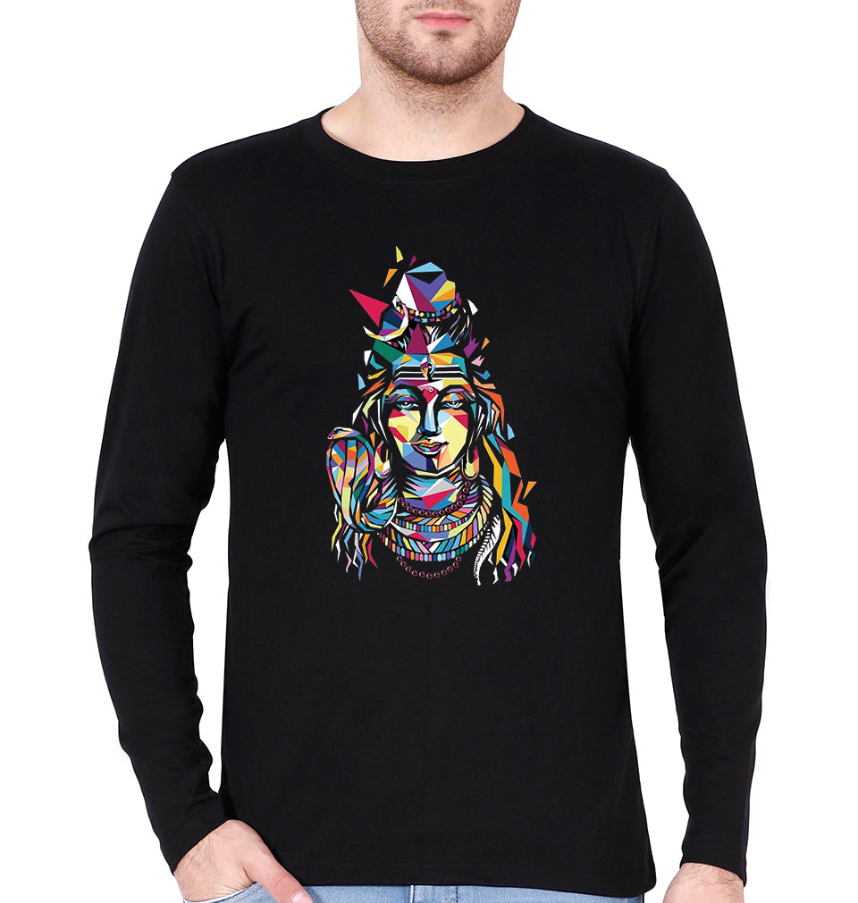 Shiv Full Sleeves T-Shirt for Men-Black-Ektarfa.online