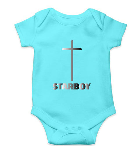 The Weeknd Kids Romper For Baby Boy/Girl-0-5 Months(18 Inches)-Sky Blue-Ektarfa.online