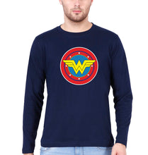 Load image into Gallery viewer, Wonder Woman Superhero Full Sleeves T-Shirt for Men-Navy Blue-Ektarfa.online
