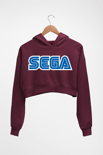 Sega Crop HOODIE FOR WOMEN-Maroon-Ektarfa.online