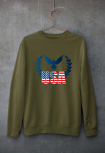 Load image into Gallery viewer, USA America Unisex Sweatshirt for Men/Women-Olive Green-Ektarfa.online
