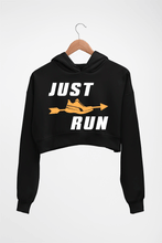Load image into Gallery viewer, Runner Running Crop HOODIE FOR WOMEN-Black-Ektarfa.online
