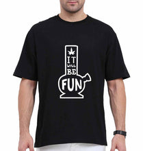 Load image into Gallery viewer, Bong Oversized T-Shirt for Men-Black-Ektarfa.online
