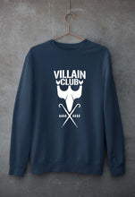 Load image into Gallery viewer, Villain Club Unisex Sweatshirt for Men/Women-S(40 Inches)-Navy Blue-Ektarfa.online
