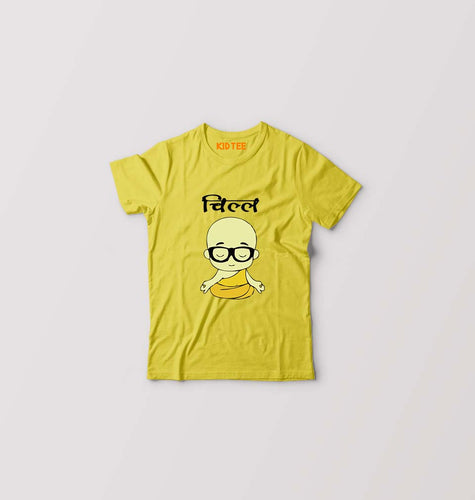 Chill Kids T-Shirt for Boy/Girl-Mustard Yellow-Ektarfa.online