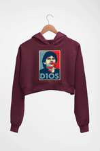 Load image into Gallery viewer, Diego Maradona Crop HOODIE FOR WOMEN-Maroon-Ektarfa.online
