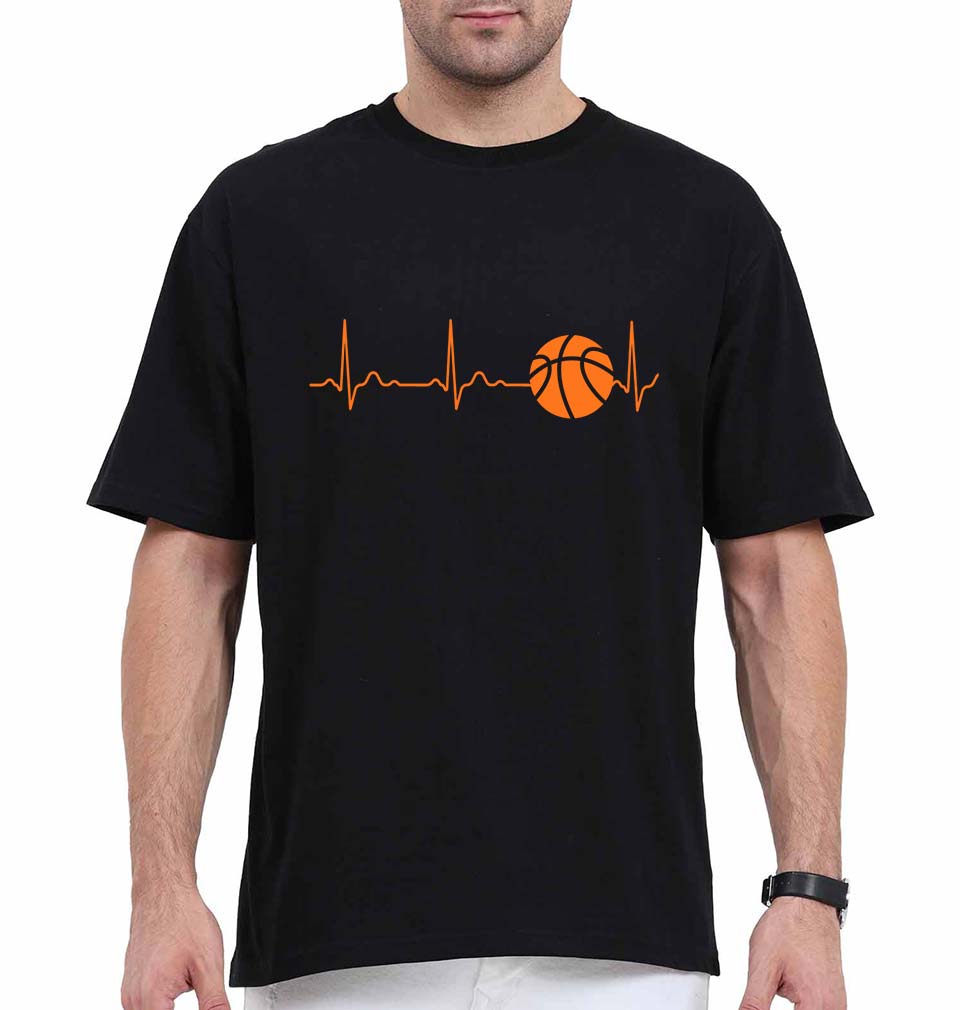 NBA Basketball Oversized T-Shirt for Men-Black-Ektarfa.online