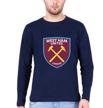 Load image into Gallery viewer, West-Ham Full Sleeves T-Shirt for Men-Navy Blue-Ektarfa.online
