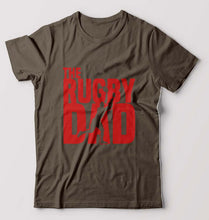 Load image into Gallery viewer, Rugby Dad T-Shirt for Men-Olive Green-Ektarfa.online
