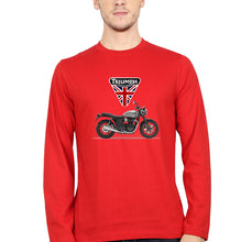 Load image into Gallery viewer, Triumph Motorcycles Full Sleeves T-Shirt for Men-S(38 Inches)-Red-Ektarfa.online
