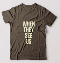Load image into Gallery viewer, When They See Us T-Shirt for Men-Olive Green-Ektarfa.online
